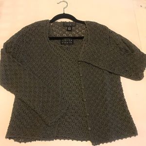 2 piece Knit Dark Grey Cardigan Set